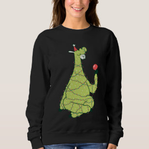 Funny Christmas Tree Llama Gift For Alpaca Lover Sweatshirt