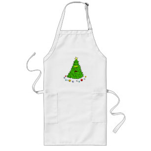 Funny Christmas Tree Long Apron