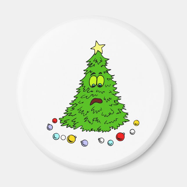 Funny Christmas Tree Magnet (Front)