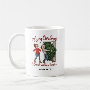 Funny Christmas Tree Personalised Card Coffee Mug