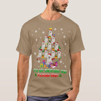 Funny Christmas Tree Santa Samoyed Dog Lover Gifts T-Shirt