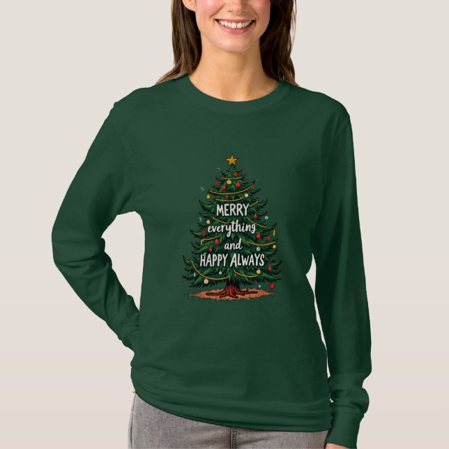 Funny Christmas Tree T-Shirt (Front)