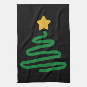 Funny Christmas Tree Tea Towel