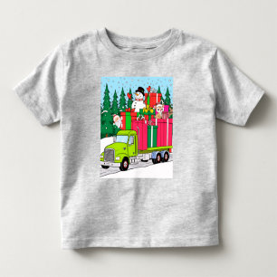  Funny  Christmas Truck Toddler T-Shirt
