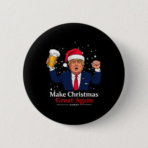 Funny Christmas Trump Make Christmas Great Again  6 Cm Round Badge