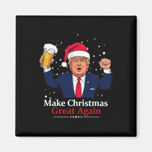 Funny Christmas Trump Make Christmas Great Again Magnet