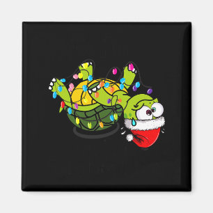 Funny Christmas Turtle It's Fine I'm Fine Everythi Magnet