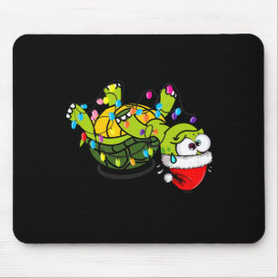 Funny Christmas Turtle It's Fine I'm Fine Everythi Mouse Pad