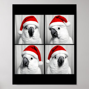 Funny Christmas Umbrella Atoo Santa Photo Booth Pa Poster