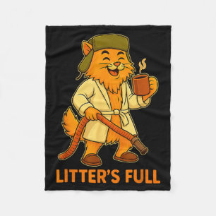 Funny Christmas Vacation Litter S Full Cat Parody  Fleece Blanket