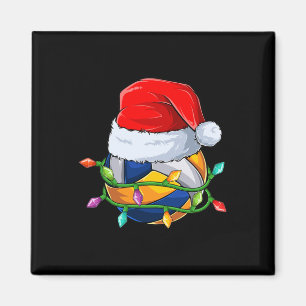 Funny Christmas Volleyball Santa Hat Xmas Boys Men Magnet