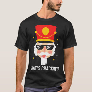 Funny Christmas Whats Crackin Nutcracker Men Kids T-Shirt