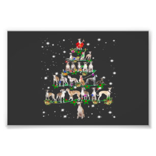Funny Christmas Whippet Dog Lovers Gift Essential Photo Print