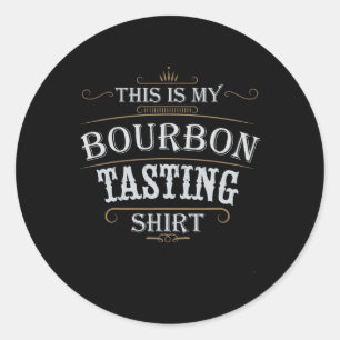 Funny Christmas Whiskey Drinking This Is My Bourbo Classic Round Sticker