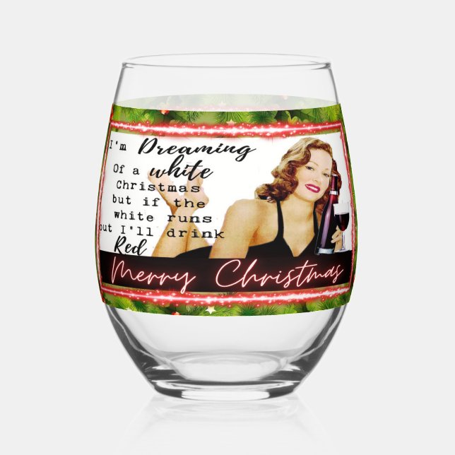 Funny Christmas Wine Glass Gift Best Friend (Front)