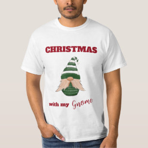 Funny Christmas “With My Gnome” Gnome T-Shirt 