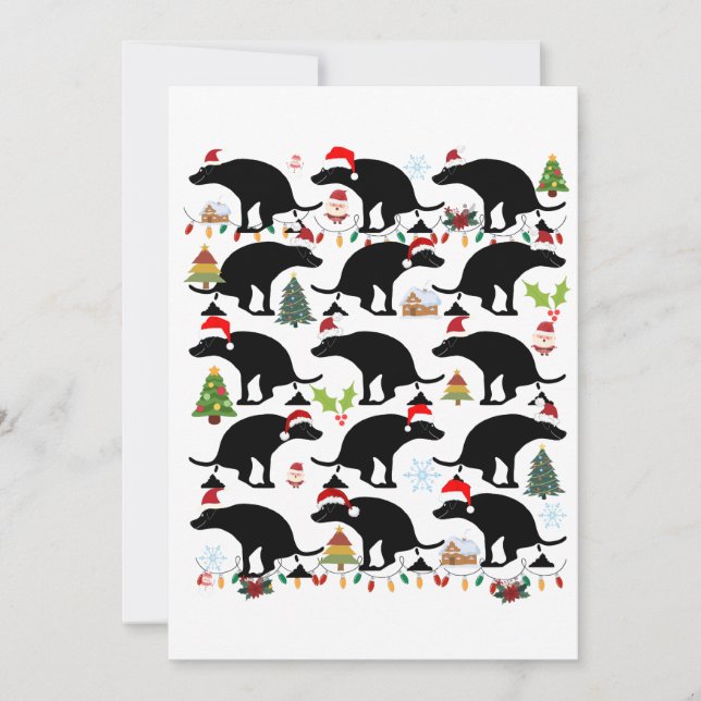 Funny Christmas with Pooping Dogs Holiday Card (Front)