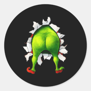 Funny Christmas Xmas Character Matching Family Par Classic Round Sticker