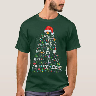 Funny Christmas Xmas Clothing Math Christmas Tree  T-Shirt