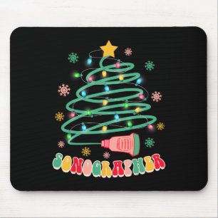 Funny Christmas Xmas Vibes Sonographer Ultrasound Mouse Pad