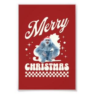 Funny Christmas Yeti Holiday Humour Photo Print