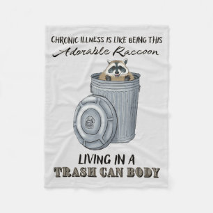 Funny Chronic Illness Gift, Chronic Illness Joke Fleece Blanket