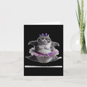 Funny Chub Dancing Cat Funny  Card