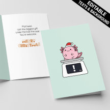 Funny Chubby Axolot Scale Chonk Christmas Editable