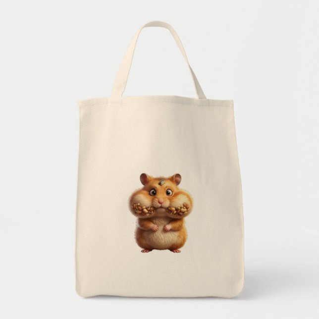 Funny Chubby Hamster Tote Bag (Front)