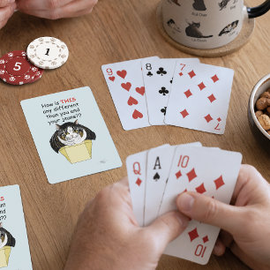 Funny Chubby Tabby Cat Box Playing Cards