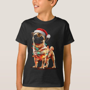 Funny Chug Christmas Graphics Dog Lights Lover  T-Shirt