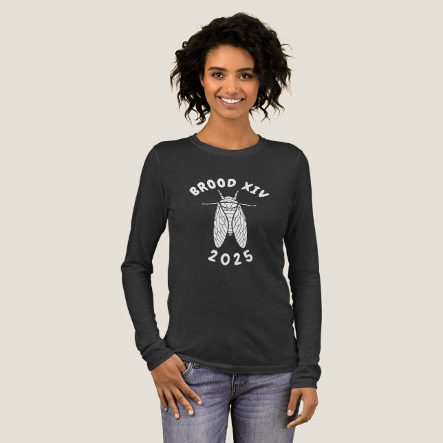 Funny Cicada Brood XIV 2025 Nature Bug Lover Tri-Blend Shirt (Full Front)