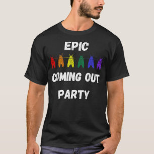 Funny Cicada Gay Pride Insect Cicadas Coming Out T-Shirt