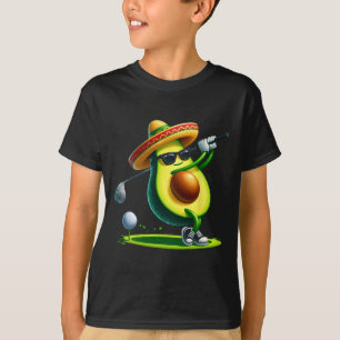 Funny Cinco De Mayo Avocado Showing Golf Skills Go T-Shirt