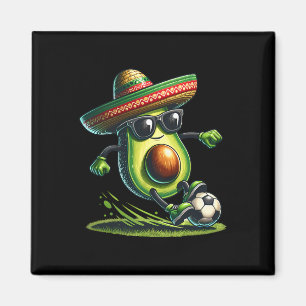 Funny Cinco De Mayo Avocado Showing Soccer Skills Magnet