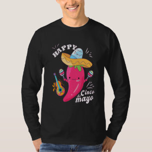 Funny Cinco De Mayo  Chilli Sombrero Pepper Kids T-Shirt