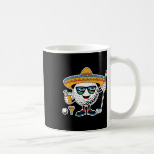 Funny Cinco De Mayo Golf Ball With Sombrero Margar Coffee Mug