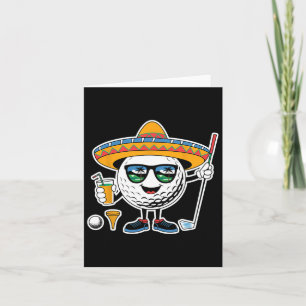 Funny Cinco De Mayo Golf Byll With Sombrero Margar Card