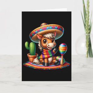 Funny Cinco De Mayo Horse Lovers Horses Rider Ridi Card