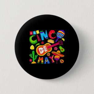 Funny Cinco De Mayo Mexican 5 De Mayo Lets Fiesta 6 Cm Round Badge