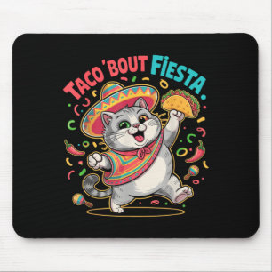 Funny Cinco De Mayo Mexican Cat Cute Fiesta Mouse Pad