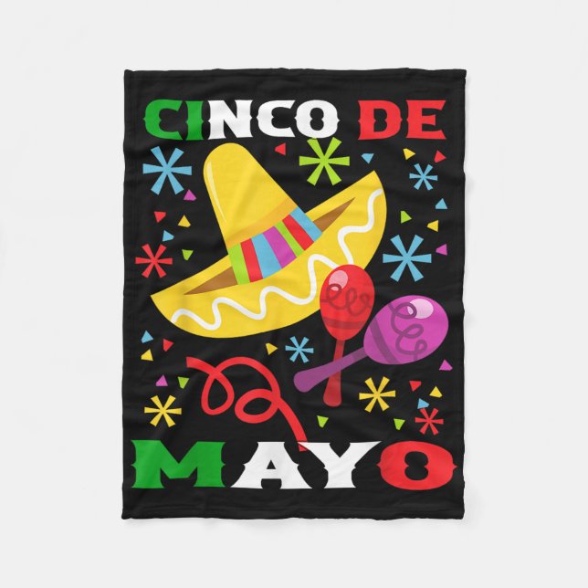 Funny Cinco De Mayo Mexican Fiesta 5 De Mayo Men W Fleece Blanket (Front)