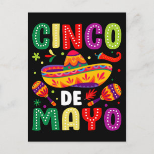Funny cinco de mayo mexican holiday postcard