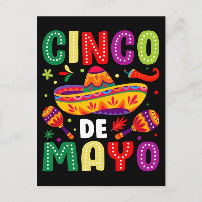 Funny cinco de mayo mexican  holiday postcard (Front)