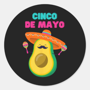 Funny Cinco De Mayo Shirt - Avocado Fiesta  Classic Round Sticker