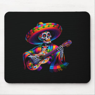 Funny Cinco De Mayo Skeleton Skull Fiesta Sombrero Mouse Pad