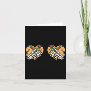 Funny Cinco De Mayo Taco Breast Skull Hands  Card