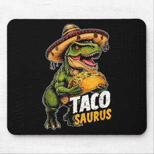 Funny Cinco De Mayo Tacosaurus Taco Dinosaur T Rex Mouse Pad