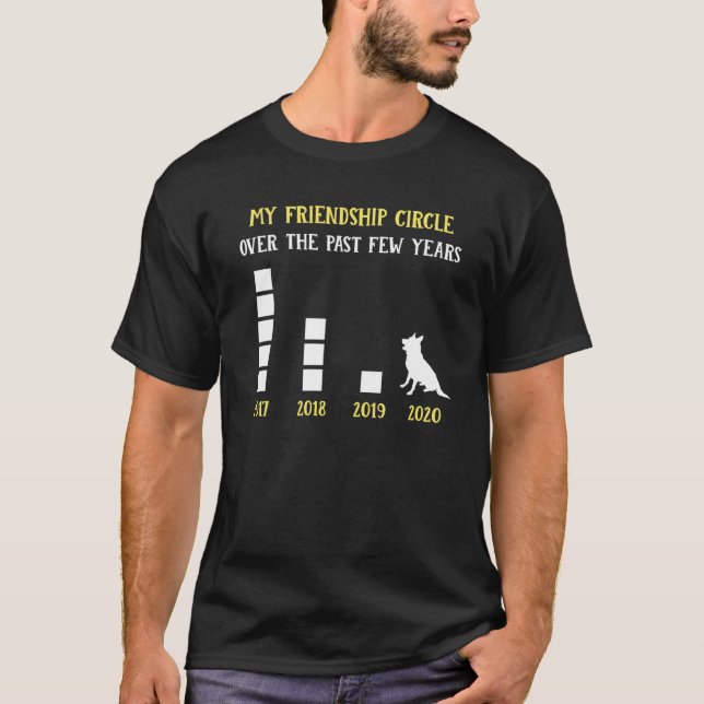 Funny Circle Friendship German Shepherd Apparel T-Shirt (Front)