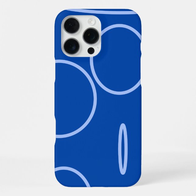 Funny Circles and Loop on Blue iPhone / iPad case (Back)